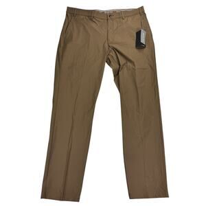 Michael Kors Mens Major Classic Fit Stretch Performance Pants Light Brown 38x32